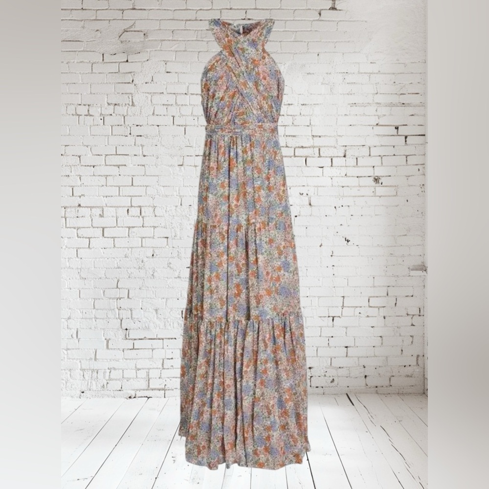 Veronica Beard Floral Silk Chiffon Sleeveless Maxi Dress. Like New. Size:00 - Picture 7 of 15